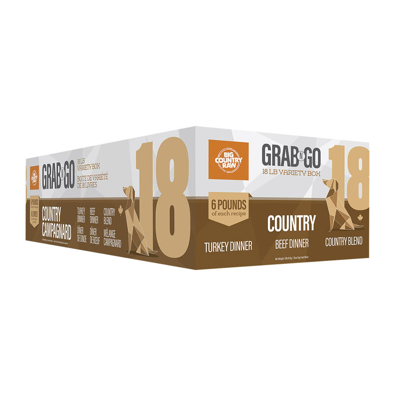Big Country Raw, Grab N Go Country Deal - 18 lb - Frozen Dog Food image number null