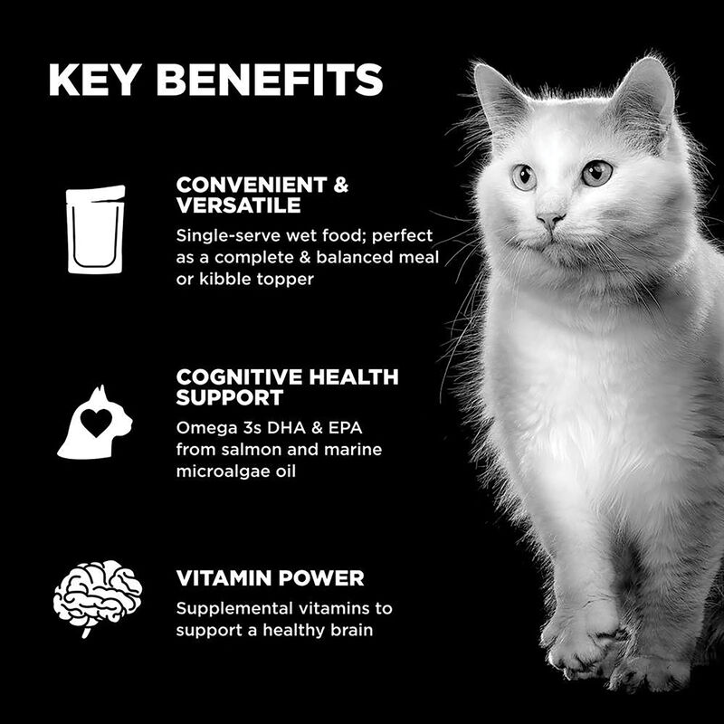 GO! SOLUTIONS,  BOOSTER Brain Health Minced Chicken + Salmon with gravy - 71 g - Wet Cat Food image number null