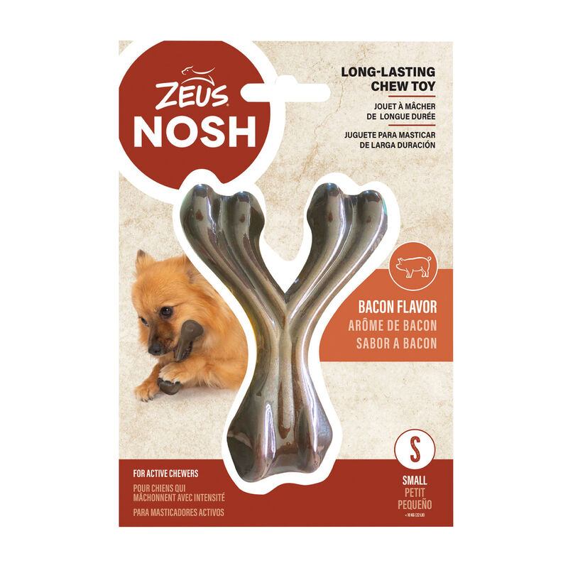 Zeus, Wishbone Chew Toy - Bacon image number null