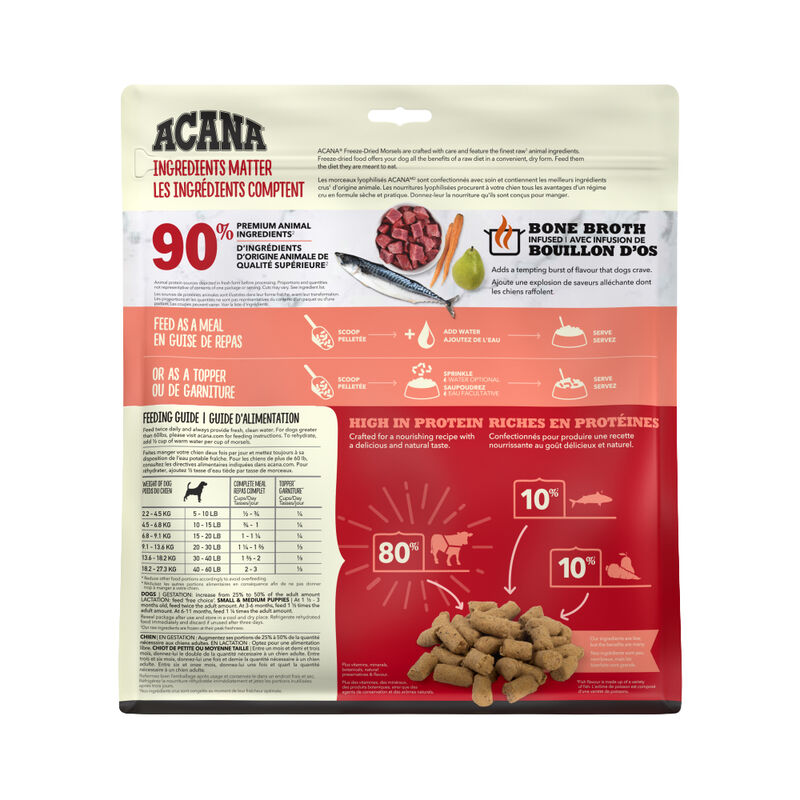 Acana, Adult - FD Morsels - Ranch Raised Beef - 227 g - Freeze Dried Dog Food image number null