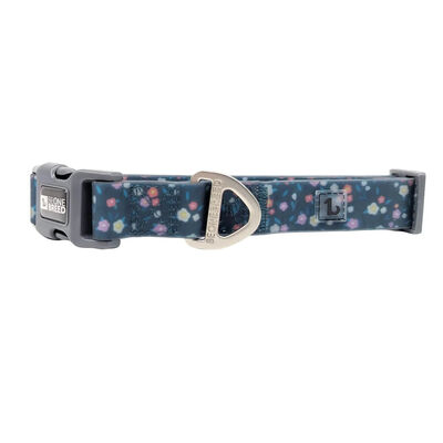 Dog Silicone Collar - Floral - M