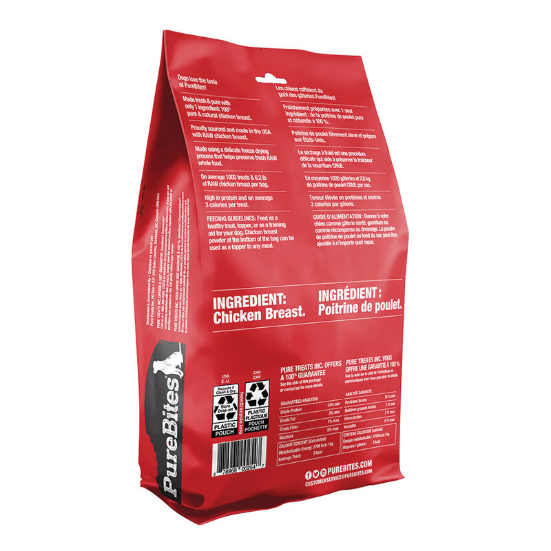 PureBites, Jumbo Size Treats - Chicken Breast - 794 g - Freeze Dried Dog Treat image number null
