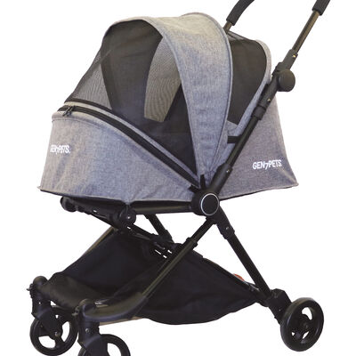 Gen7Pets, Genius City Pet Stroller - Heather Black