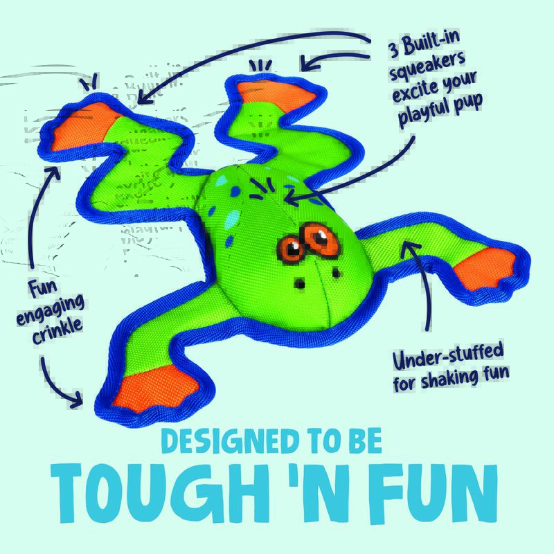 goDog Flap 'N Fun Freddy Frog - Dog Toy image number null