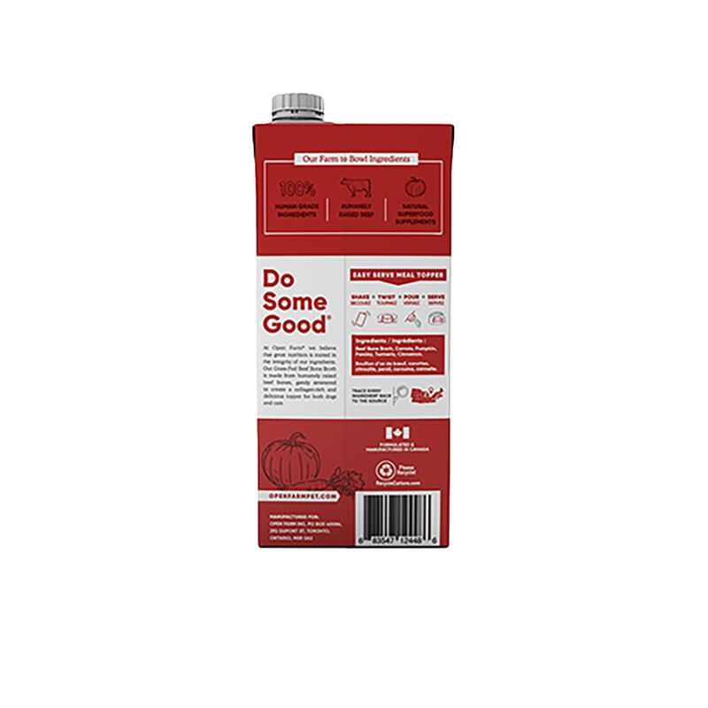 Open Farm, Tetra, Adult - Grass-Fed Beef Bone Broth - 1000 ml - Wet Dog Food image number null