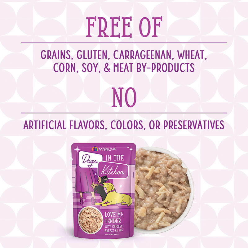 Weruva, Pouch, Adult - Luv Me Tender - 80 g - Minced - Wet Dog Food image number null