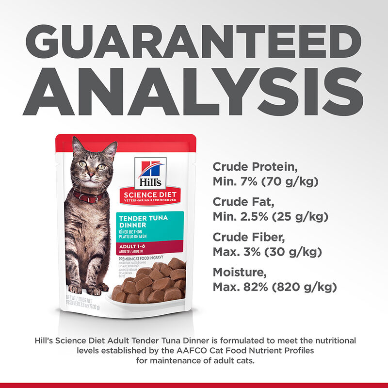 Science Diet, Adult Tender Tuna Dinner Wet Cat Food - 80 g - Wet Cat Food image number null