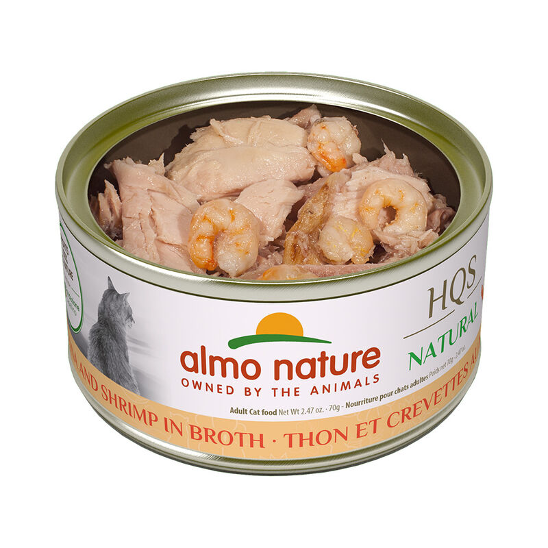 Almo Nature, Can Feline Adult - Tuna & Shrimp in Broth - 2.5 oz - Wet Cat Food image number null