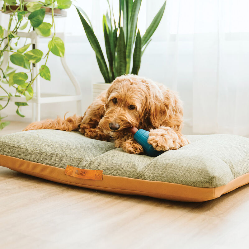 Sky Faux Leather Cover, Khaki Knit - L image number null