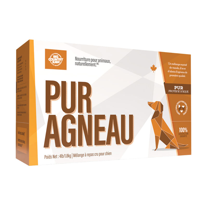 Big Country Raw, Pure Lamb - 4 lb - Frozen Dog Food image number null