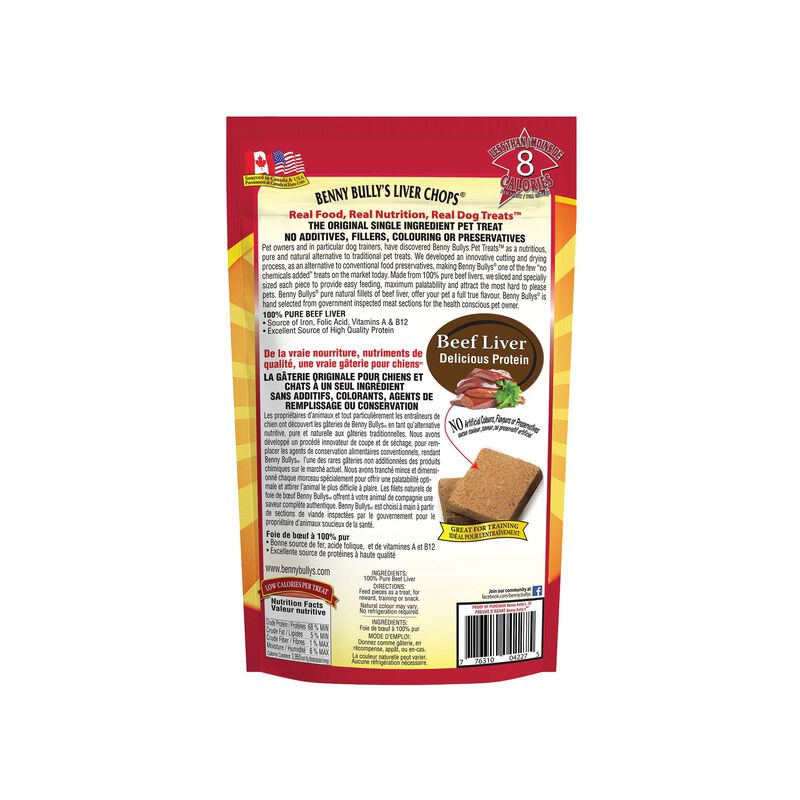 Benny Bully's, Liver Chops - Freeze Dried Dog Treat image number null