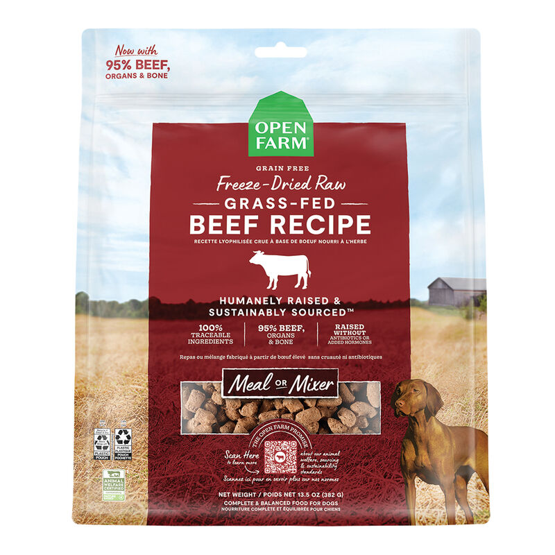 Open Farm, Grass Fed Beef Freeze Dried Raw Dog Food - Freeze Dried Dog Food image number null