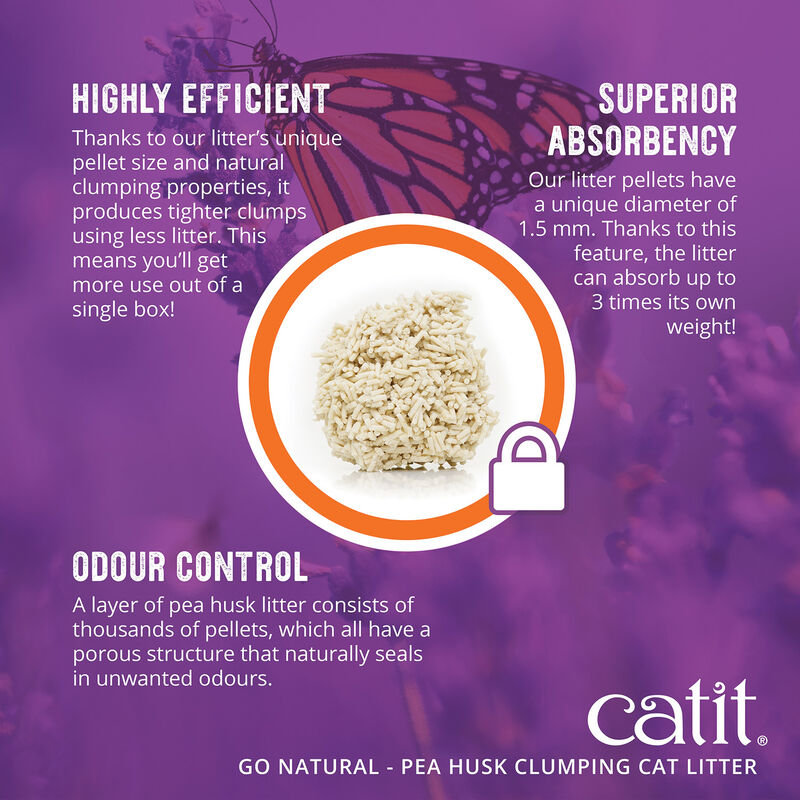 Catit, Go Natural! Pea Husk Clumping Litter - 14 L image number null