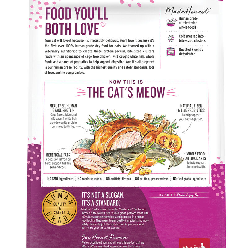 The Honest Kitchen, Grain Free Whole Food Clusters, Chicken & Fish Recipe - Dry Cat Food image number null