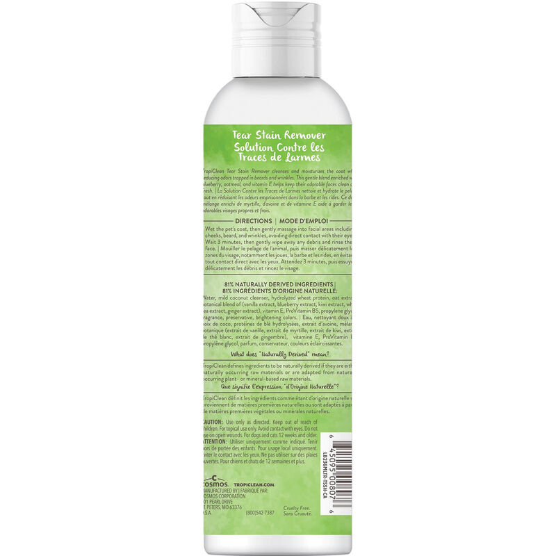 Tropiclean, Tear Stain Remover for Pets - 8 oz image number null