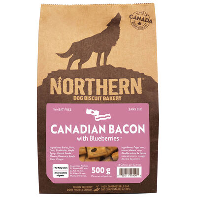 Northern Biscuit, Wheat Free, Canadian Bacon with Blueberries - 500 g - Dog Biscuit