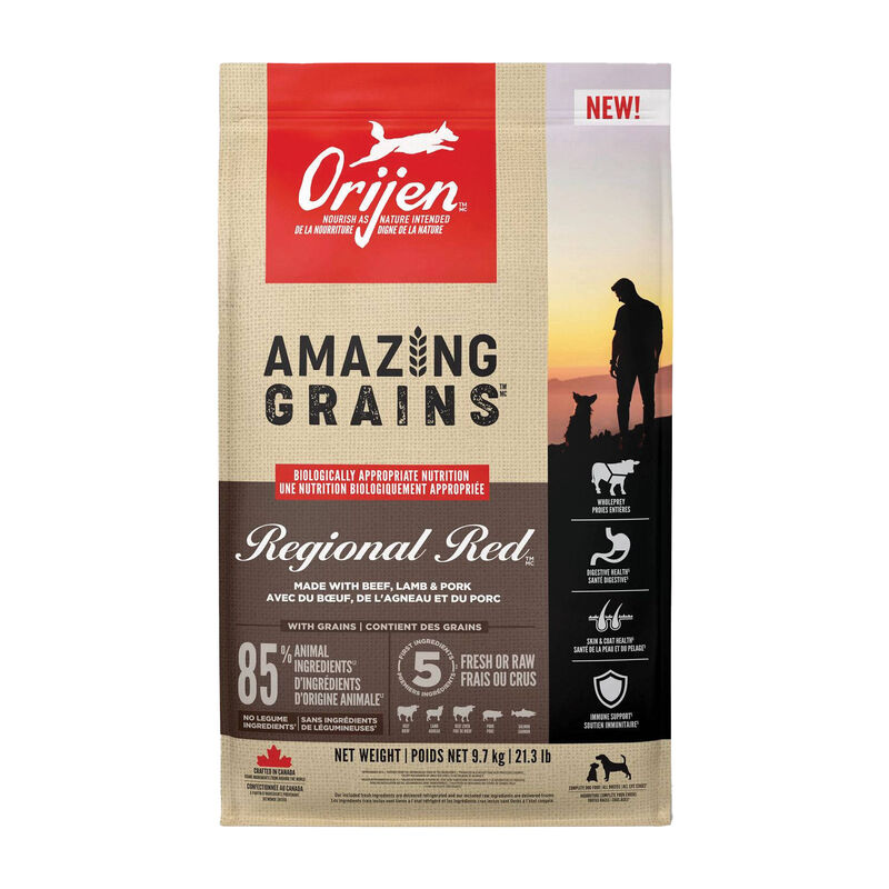 Orijen, Amazing Grains - Regional Red - Beef, Lamb, & Pork - Dog Food image number null