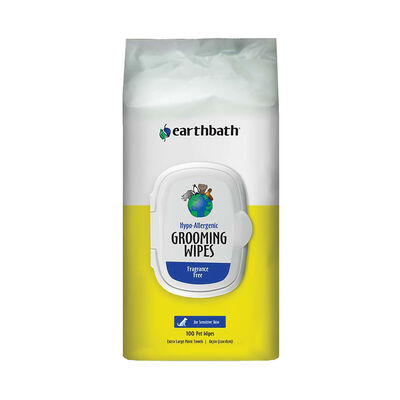 Earthbath, SoftPack Grooming Wipes - Hypo Allergenic, Fragrance Free - 100 ct