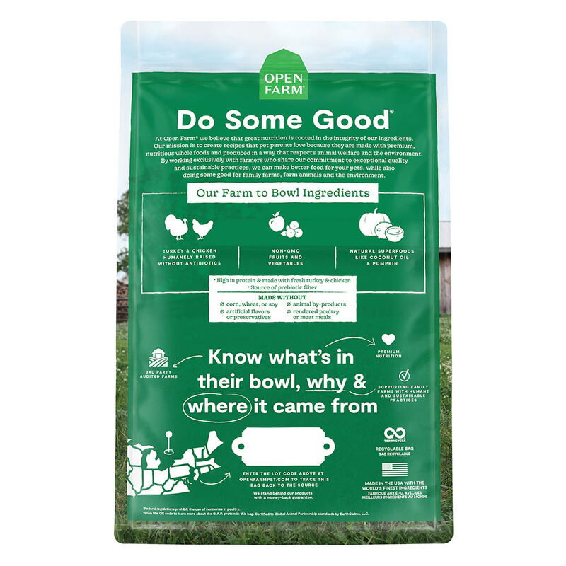 Open Farm,  Turkey & Chicken - 0.9 kg - Dry Cat Food image number null