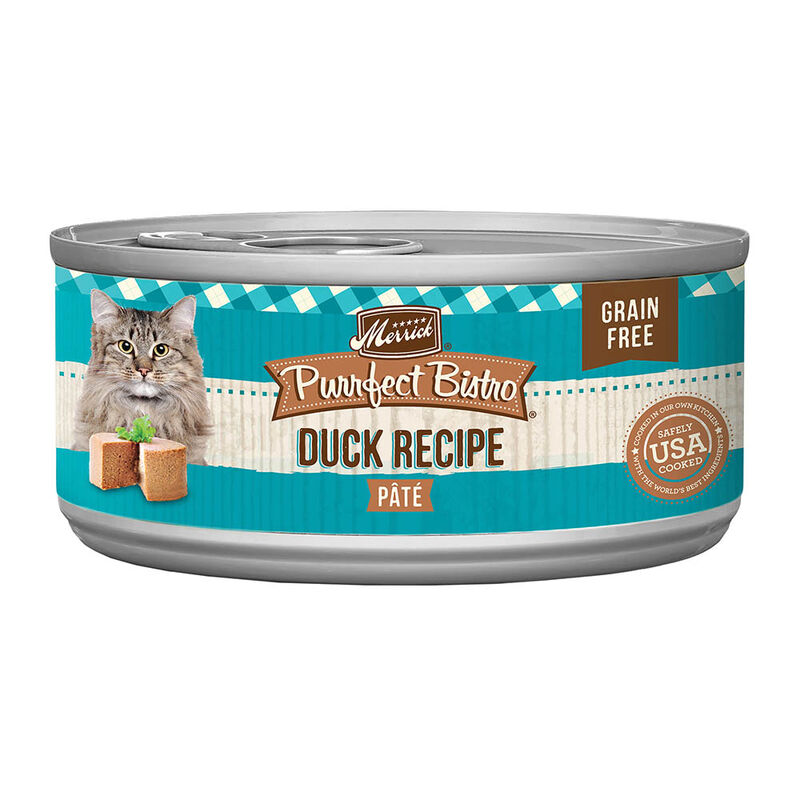 Merrick, Purrfect Bistro Grain Free Cat Can, Duck Pate - Wet Cat Food image number null
