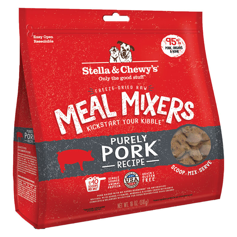 Stella & Chewy's, Dog Freeze-Dried Raw, Purely Pork Meal Mixers image number null