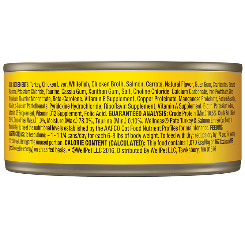 Wellness, Canned Cat Food, Complete Health, Turkey & Salmon - Wet Cat Food image number null