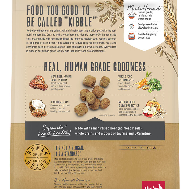 The Honest Kitchen, Whole Food Clusters - Whole Grain - Beef & Oat - Dry Dog Food image number null