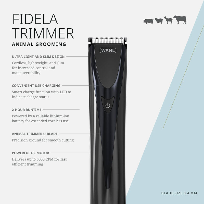 Wahl Fidela Pro Animal Cordless Trimmer - Black image number null