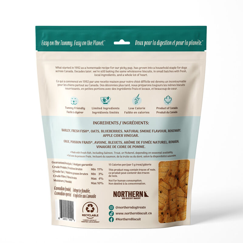Northern Biscuit, Wheat Free, Smoked Fish & Blueberry - 500 g - Dog Biscuit image number null
