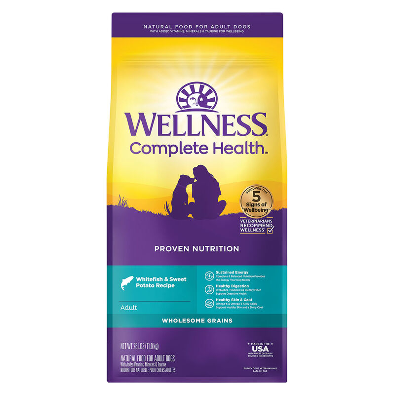 Wellness, Adult Complete Health - Whitefish & Sweet Potato - 11.8 kg - Dry Dog Food image number null