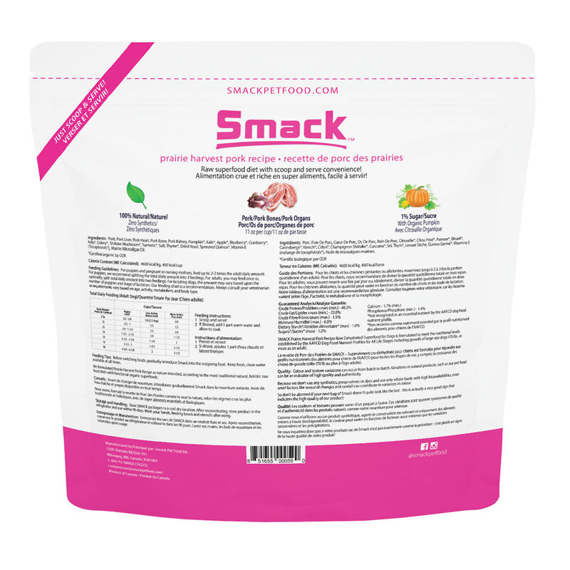 Smack, Prairie Harvest Pork Recipe - Dog Food image number null