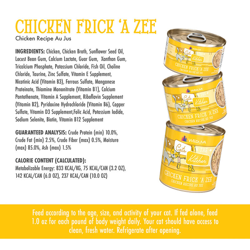 Weruva, Can Feline  - Chicken Frick &lsquo;A Zee-Chkn-170 g - Minced - Wet Cat Food image number null