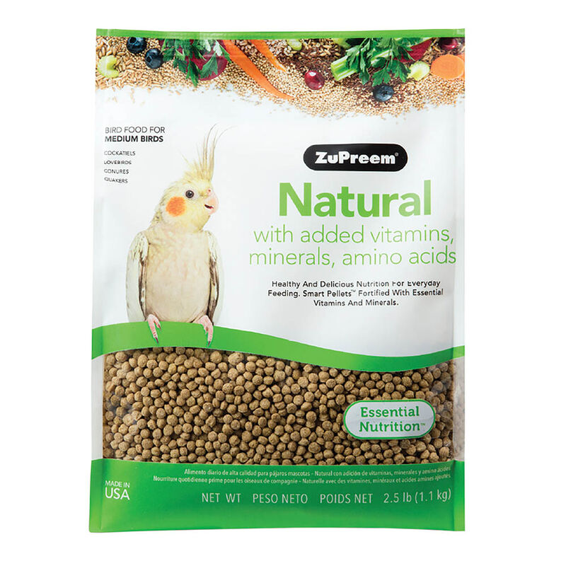 Zupreem, Natural with Added Vitamins & Minerals, Cockatiel - 2.5 lb image number null
