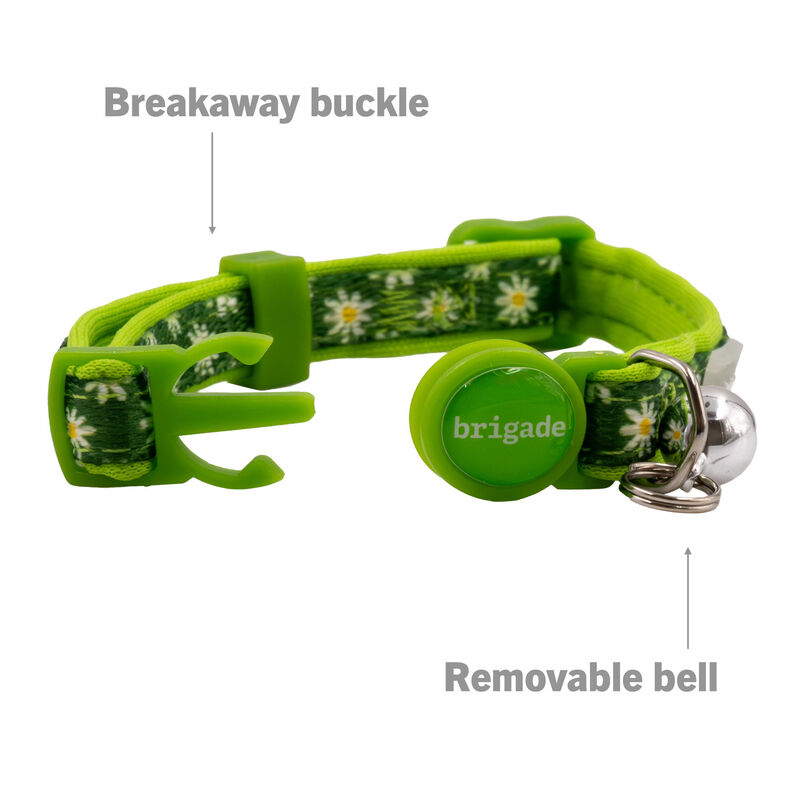 Brigade Neoprene Cat Collar - Daisies image number null