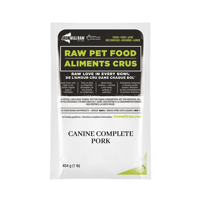 Iron Will Raw, Canine Complete, Pork Dinner - 2.72 kg image number null