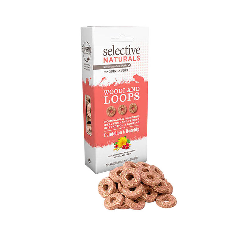 Science Selective, Woodland Loops Guinea Pig Treats - 80 g image number null