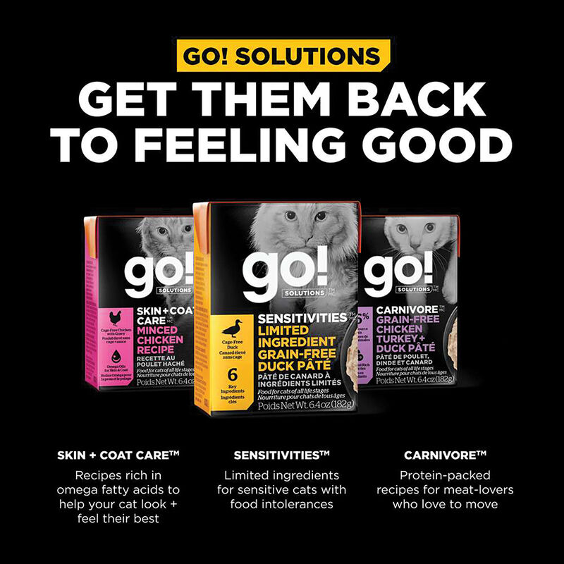 GO! SOLUTIONS, SENSITIVITIES Limited Ingredient Grain Free Duck P&acirc;t&eacute; for cats - Wet Cat Food image number null