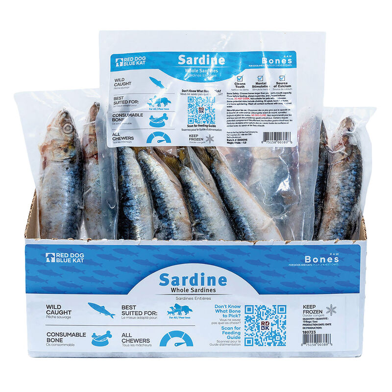 Red Dog Blue Kat, Whole Sardines Frozen Bone - Frozen Dog Food image number null
