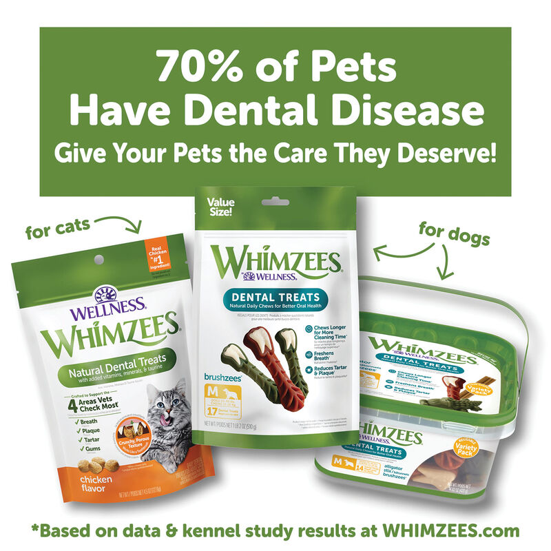 Whimzees, Feline Dental Treats - Chicken & Tuna - 56.69 g image number null