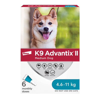 K9 Advantix II, Medium Dog Flea & Tick Treatment & Protection, 4.6-11kg