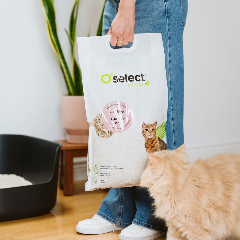 O'select, Pea Fiber Clumping Litter - Unscented - 4.5 kg image number null