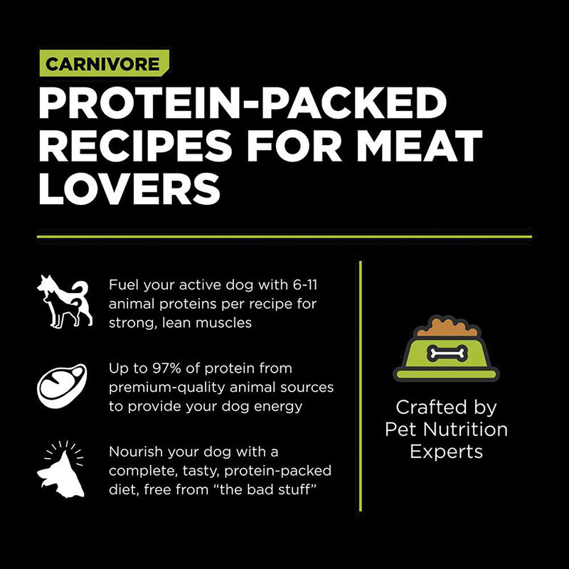GO! SOLUTIONS, CARNIVORE Grain Free Chicken, Turkey + Duck Puppy recipe for dogs - Dry Dog Food image number null