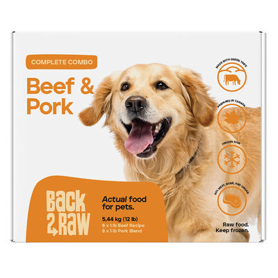 Back2Raw, Complete, Patty - Beef & Pork Blend - 5.44 kg(12x0.45kg)