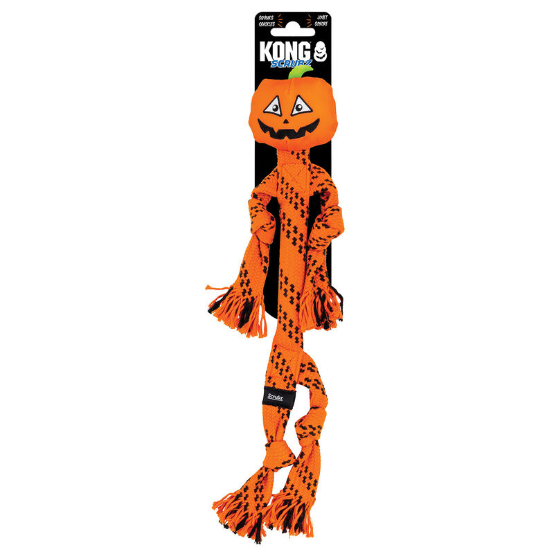 KONG Halloween Scrubz Jack-o-Lantern Dog Toy  - M image number null