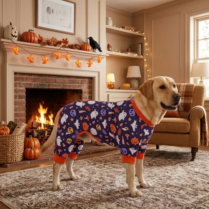Halloween Print Onesie Pajamas for Dogs image number null