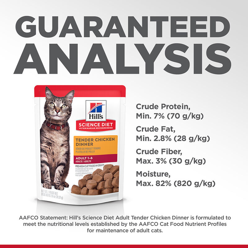 Science Diet, Adult Tender Chicken Dinner Wet Cat Food - 80 g - Wet Cat Food image number null