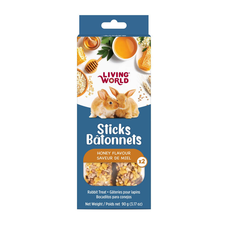 Living World Rabbit Treat Sticks - Honey Flavour 2 pk image number null