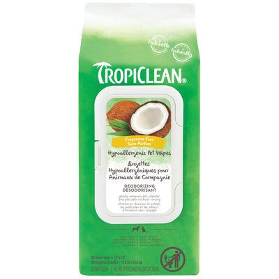 Tropiclean, Hypoallergenic Cleaning Pet Wipes - 100 ct