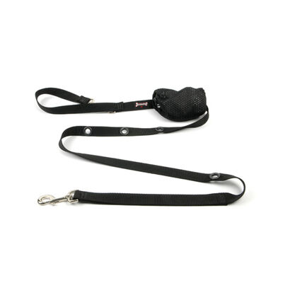 Smoochy Poochy, Optional Hands-Free Lead - Black - 5/8" Width - 6'