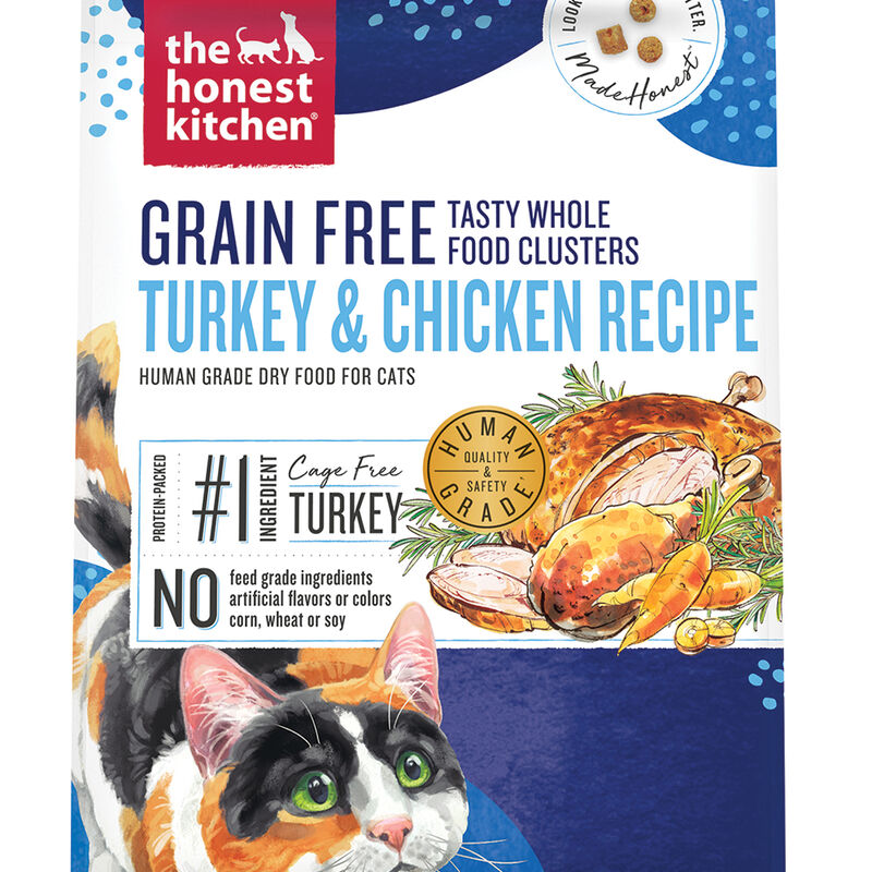 The Honest Kitchen, Grain Free Whole Food Clusters, Turkey & Chicken Recipe - Dry Cat Food image number null